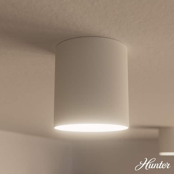 slide 2 of 6, Hunter + Jasmine Roth Canoga Flush Mount Ceiling Light - Kitchen, Hallway - Contemporary - Influencer Favorite! White