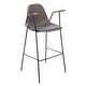 preview thumbnail 9 of 44, SAFAVIEH Tanner Mid-century Faux Leather Barstool - 25" W x 21.5" D x 39" H