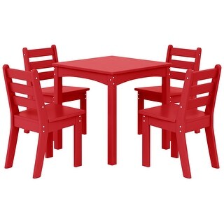Polytrends Garden Party Kids Outdoor 5-Pieces Dining Set