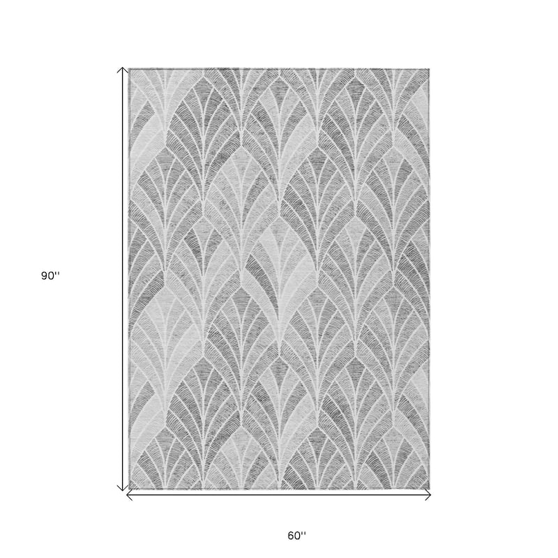 HomeRoots Geometric Transitional Rectangle Outdoor Rug