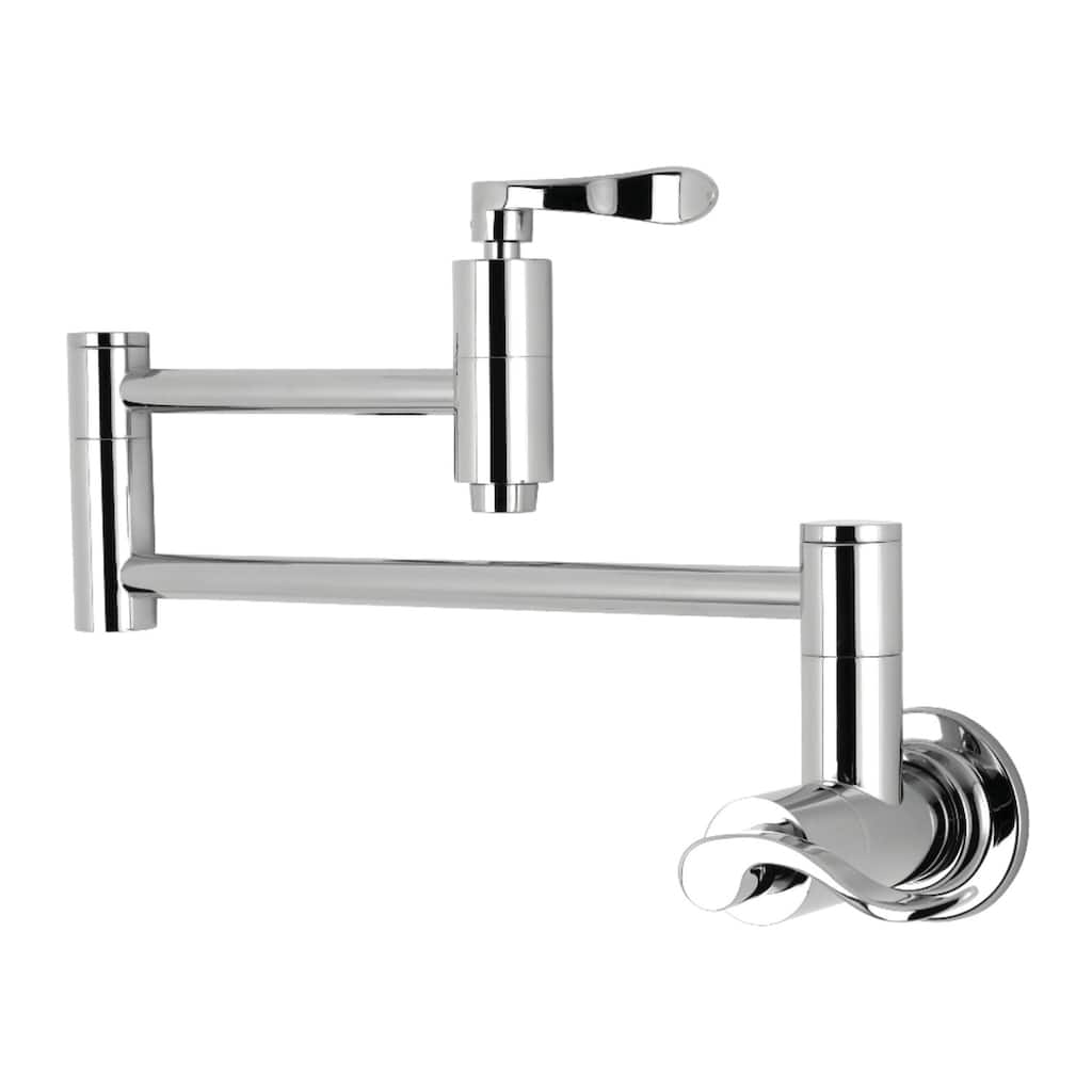 Kingston Brass NuWave Wall Mount Pot Filler Kitchen Faucet
