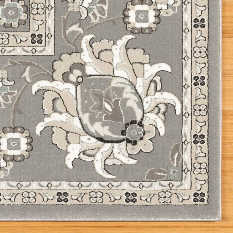 Gertmenian Majestic Moena Traditional Oriental Floral Medallion Wide Border Area Rug