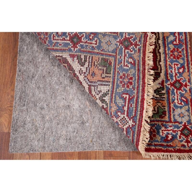 Red Heriz Serapi Indian Accent Rug Hand-Knotted Wool Carpet - 2'0" x 3'0"