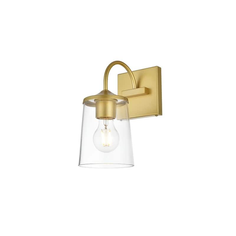 Avant 1 Light Black and Clear Bath Sconce