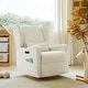 preview thumbnail 2 of 29, Remo Modern Nursery Swivel Glider Recliner with Built-in Nightlight and Storage Bags by HULALA HOME