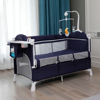 Travel Toddler Bed Bassinet Portable Upholstered Infant Cribs