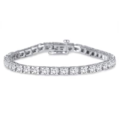 Marquee Certified 7 Carat TW Diamond Tennis Bracelet in 14K White Gold