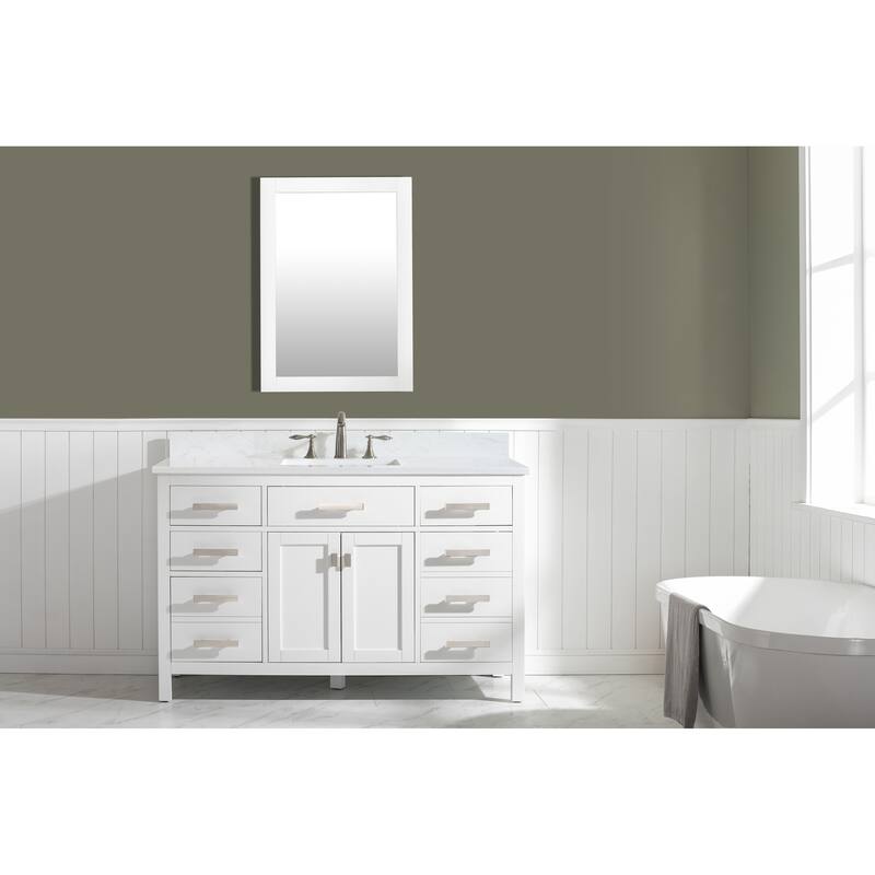 Valentino 54" Single Vanity in White
