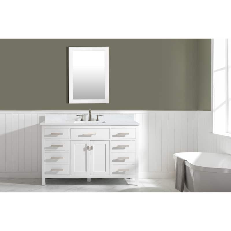 Valentino 54" Single Vanity in White