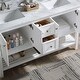 preview thumbnail 3 of 17, BATHLET 60 inch Double Sink White Bathroom Vanity with Open Shelf