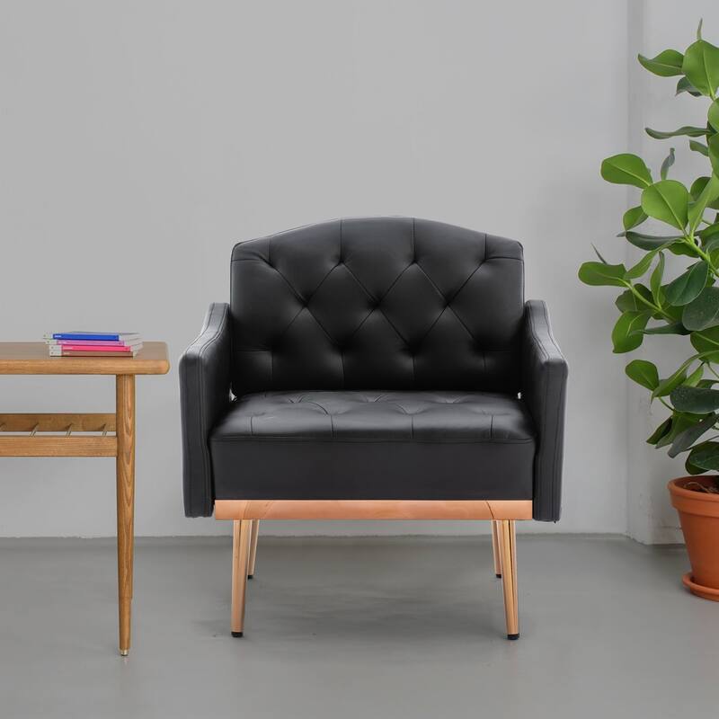 Tufted Decorative Fabric Armchair