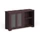 Porch & Den Jefferson Sliding Glass Door Stackable China Cabinet - Espresso