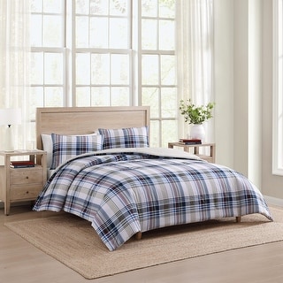 Tommy Hilfiger Waterbury Plaid Cotton Blue Comforter Set