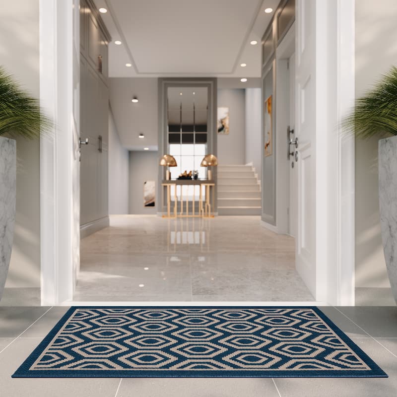 SAFAVIEH Courtyard Carolee Indoor/ Outdoor Patio Backyard Rug