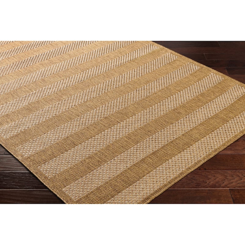 Livabliss Pismo Indoor/ Outdoor Checkered Stripe Area Rug