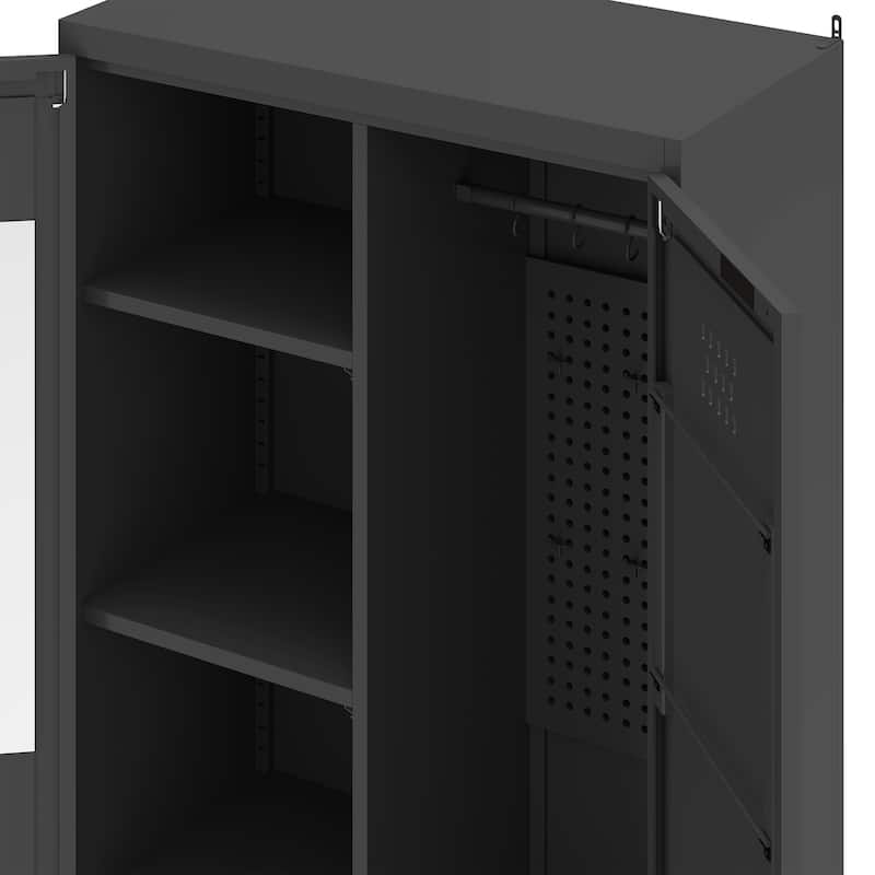 Moasis 71" Tall Metal Storage Cabinet with Doors and Adjustable Shelves