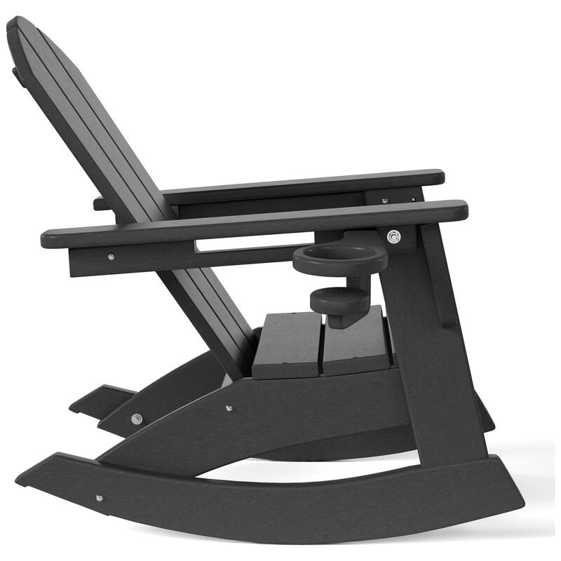 Laguna Kids Outdoor Poly Adirondack Rocking Chair with Side Table 3-Piece Set