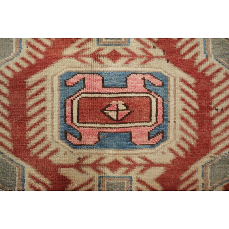 Hand Knotted Oriental 100% Wool Carpet Traditional Tribal Greys & Charcoal Meshkin Runner Rug - 10' 1'' X 3' 4''