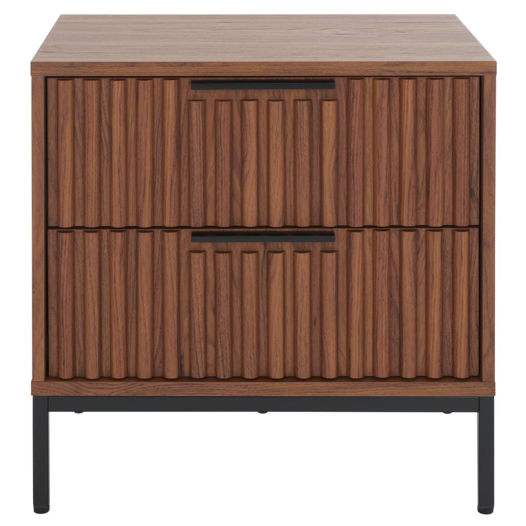 SAFAVIEH Raita 2-Drawer Nightstand Bedside Accent Table
