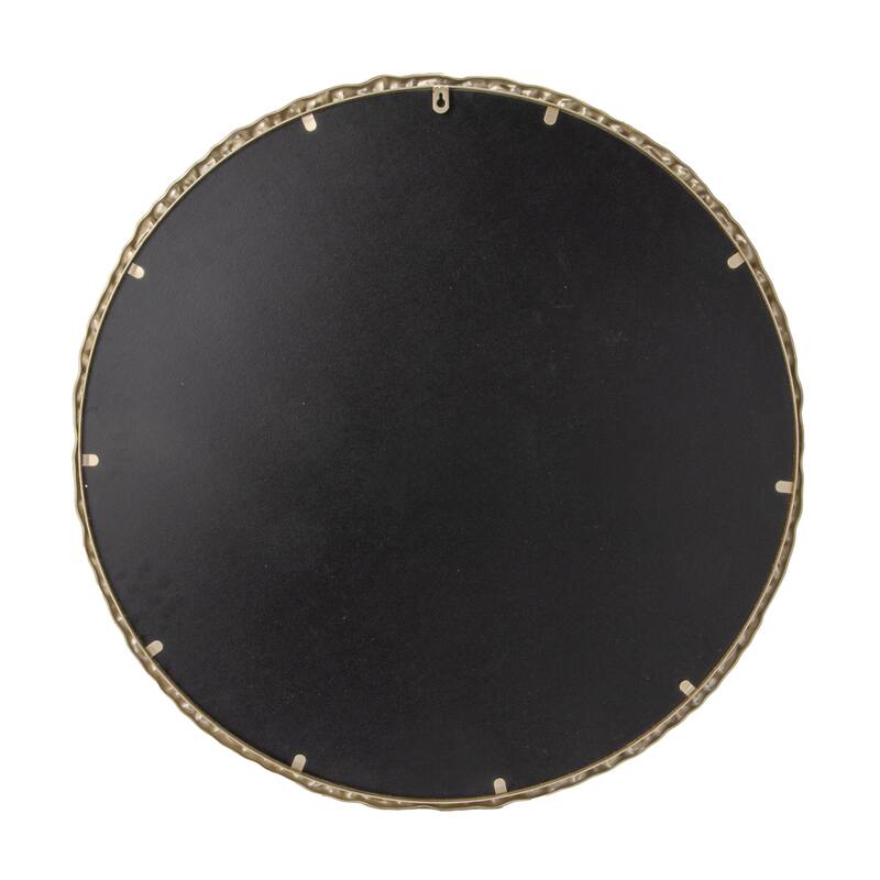 Textured Metal Framed Wall Mirror - 31.88"L x 31.88"W x 1.13"H