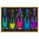 preview thumbnail 19 of 64, Luminous Party Champagne, Colorful Party Bubbles Modern Black Canvas Wall Art Print for Dining Room 16 x 11 - Gold