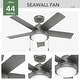 preview thumbnail 3 of 11, Hunter 44" Seawall Wet Rated Ceiling Fan with LED Light Kit and Pull Chain