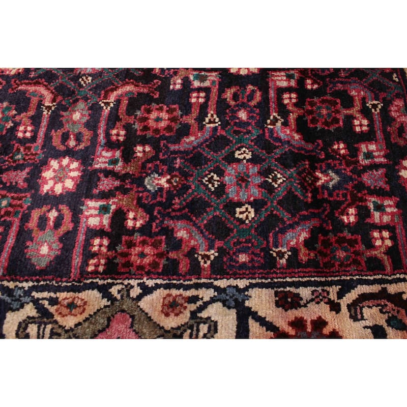 ECARPETGALLERY Hand-knotted Andelz Dark Navy Wool Rug - 3'9 x 9'6