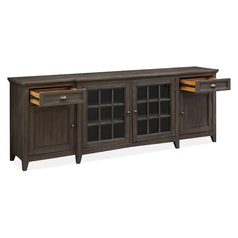 Magnussen Home Westley Falls Graphite 90" Console - 90"W x 18"D x 32"H