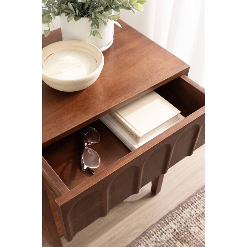 Kate and Laurel Archvale Wood Side Table - 14x18x24