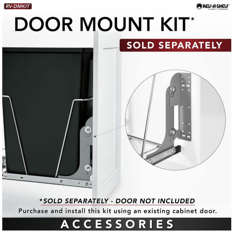 Rev-A-Shelf RV Series Bottom Mount Double Bin Trash Can with