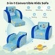 preview thumbnail 4 of 4, 3-in-1 Convertible Kid's Sofa Multifunctional Flip-out Lounger Bed