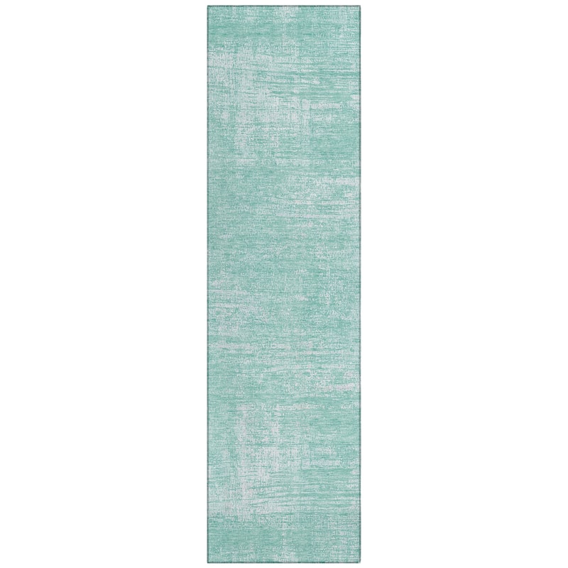 Machine Washable Indoor/ Outdoor Chantille Abstract Solid Rug