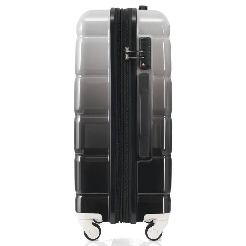 Luggage Set of 3, ABS+PC Hard Shell Carry-on Suitcases with Cup Holder and USB Port & Spinner Wheels, for Men Women Travel