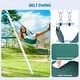 preview thumbnail 5 of 6, 7.6' Heavy Duty Tall Swing Sets for Backyard for Kids with Spider Web Saucer Swing , Belt Swings