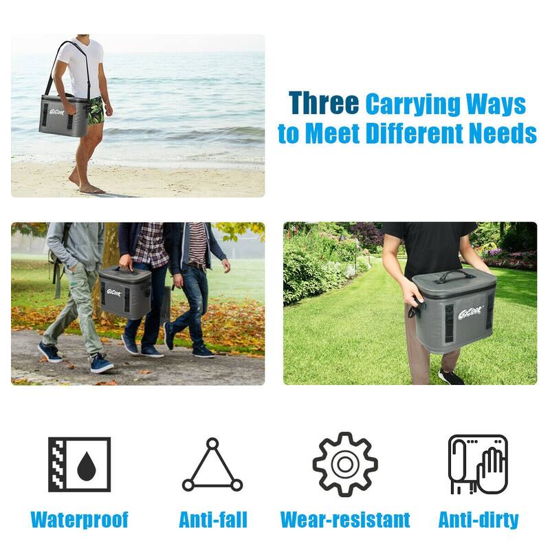 Gymax 30 Cans Soft Portable Cooler Bag Leak-Proof Insulated
