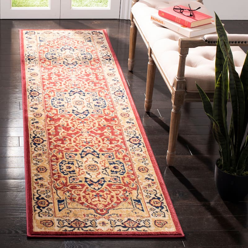 SAFAVIEH Austin Madelaine Traditional Oriental Rug - 2'3" x 8' Runner - Red/Creme