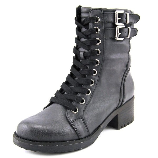 Mia Portland Round Toe Synthetic Mid Calf Boot
