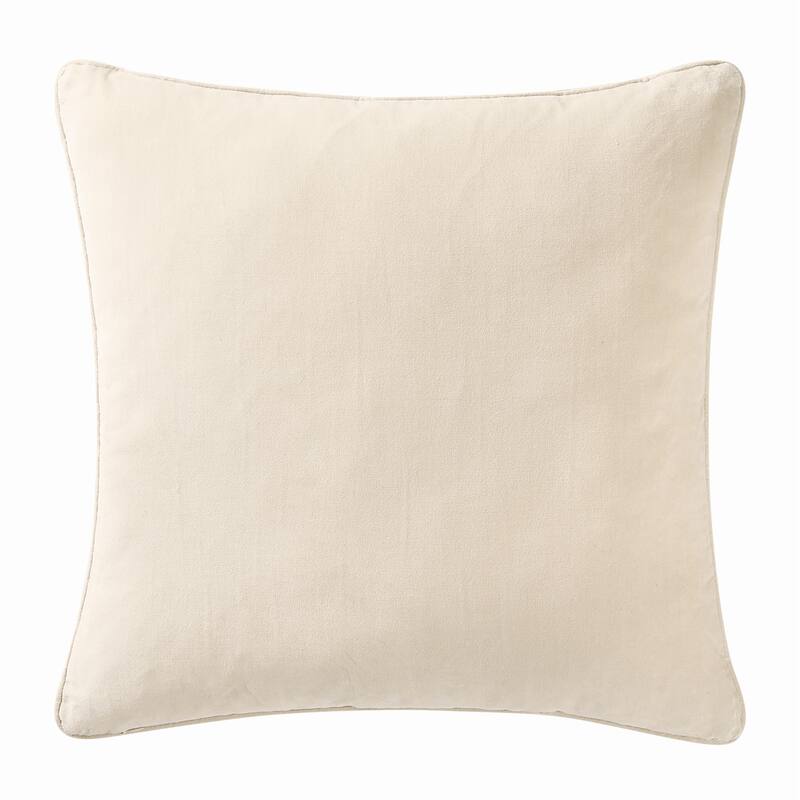 Brooklyn Loom Matte Cotton Velvet Euro Sham - Cover Only - Off-White