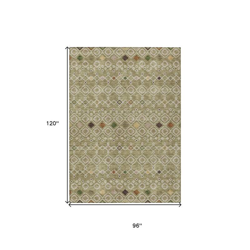 HomeRoots Geometric Modern Rectangle Outdoor Rug