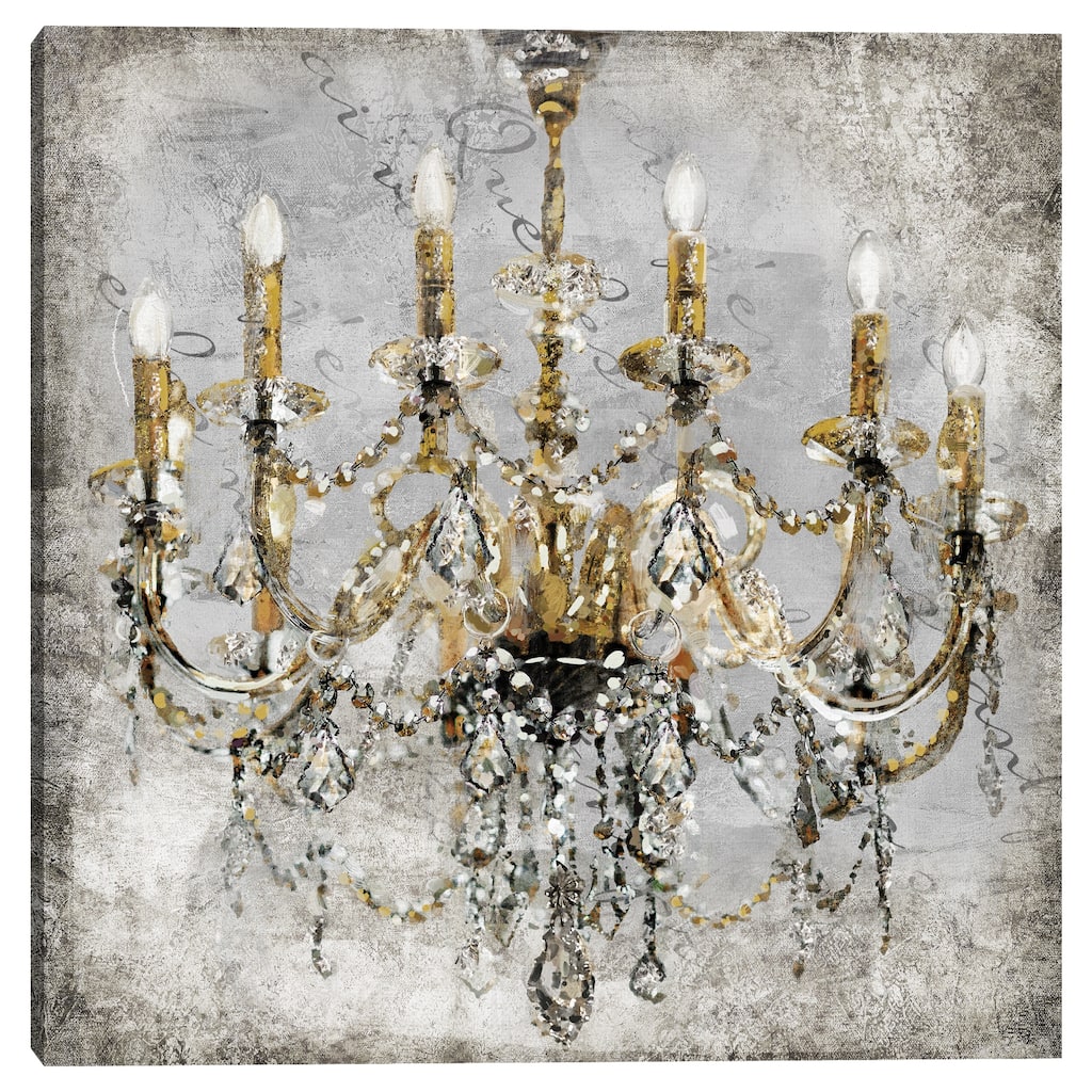 Crystal Luxe I Gold by Studio Arts Canvas Art Print