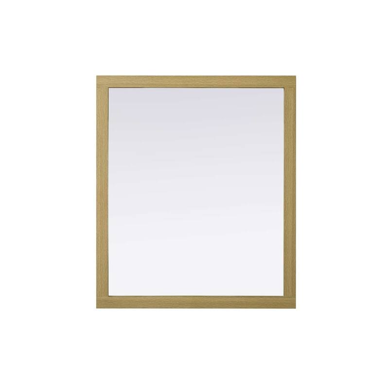 Solene Wooden Rectangle Mirror (42-48 x 36 in.) - Honey Brown - 42" x 36"
