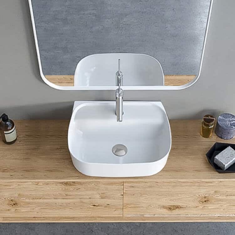 Nameeks CeraStyle 078500-U-One Hole Aqua 21-11/16" Rectangular Ceramic