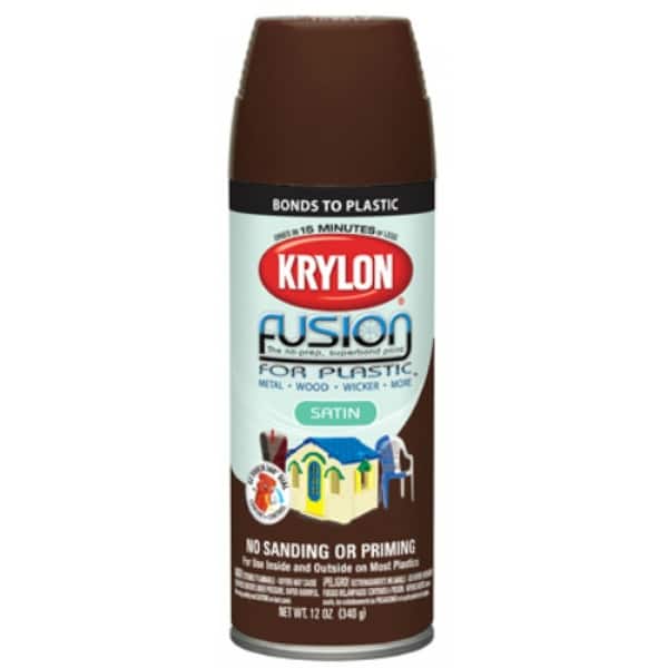Shop Krylon 2436 Fusion For Plastic Spray Paint 12 Oz Espresso
