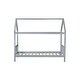 preview thumbnail 11 of 11, Light Grey Rubber Wood House Bed,Twin Size Kids Bed