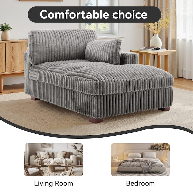 Oversized L-Shape Upholstered Chaise Lounge Sofa Couch