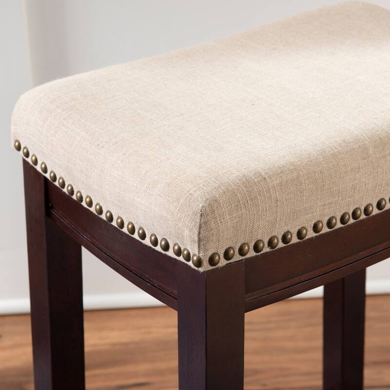 Copper Grove Willamette Linen Backless 26-in Counter Stool