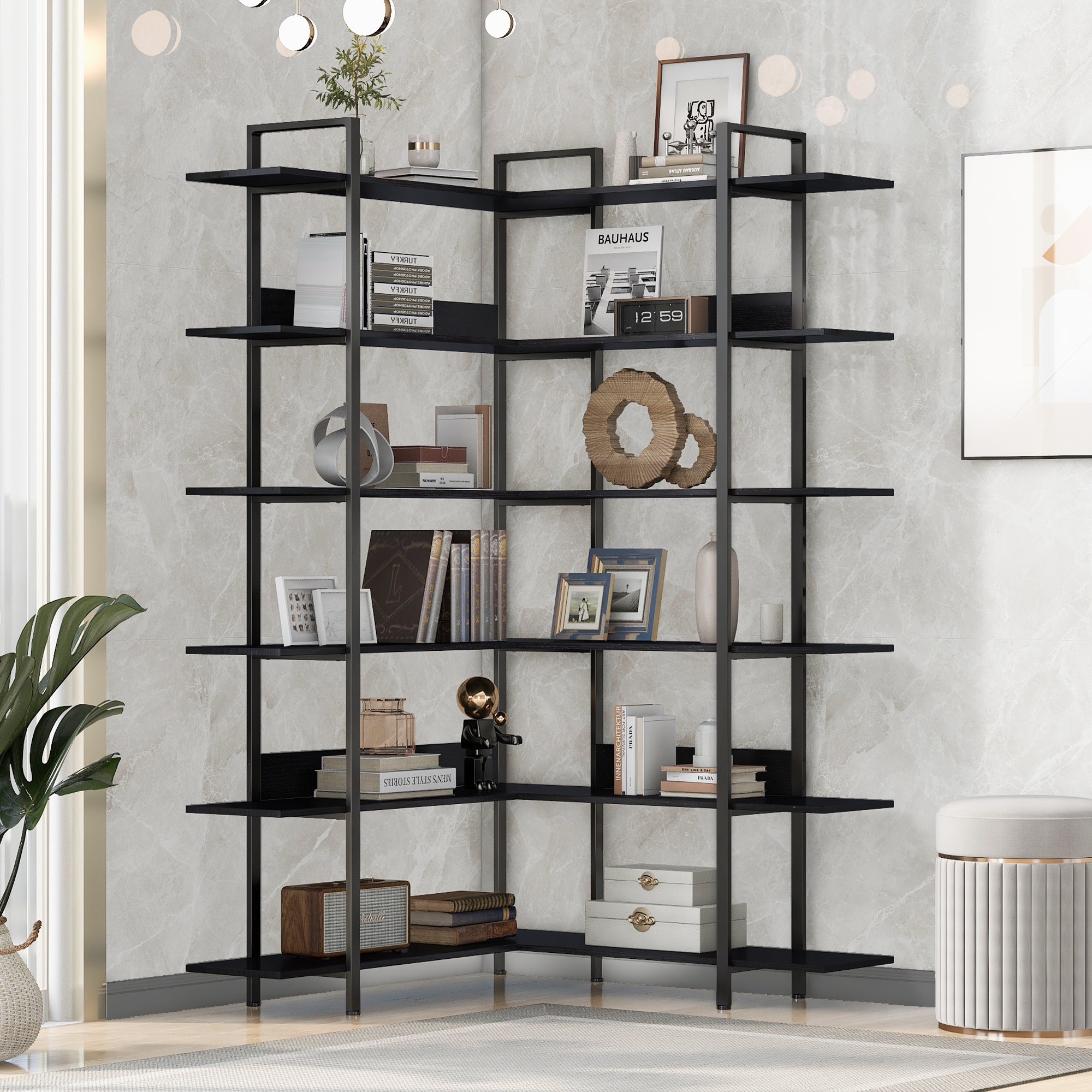 6 foot shop tall bookshelf