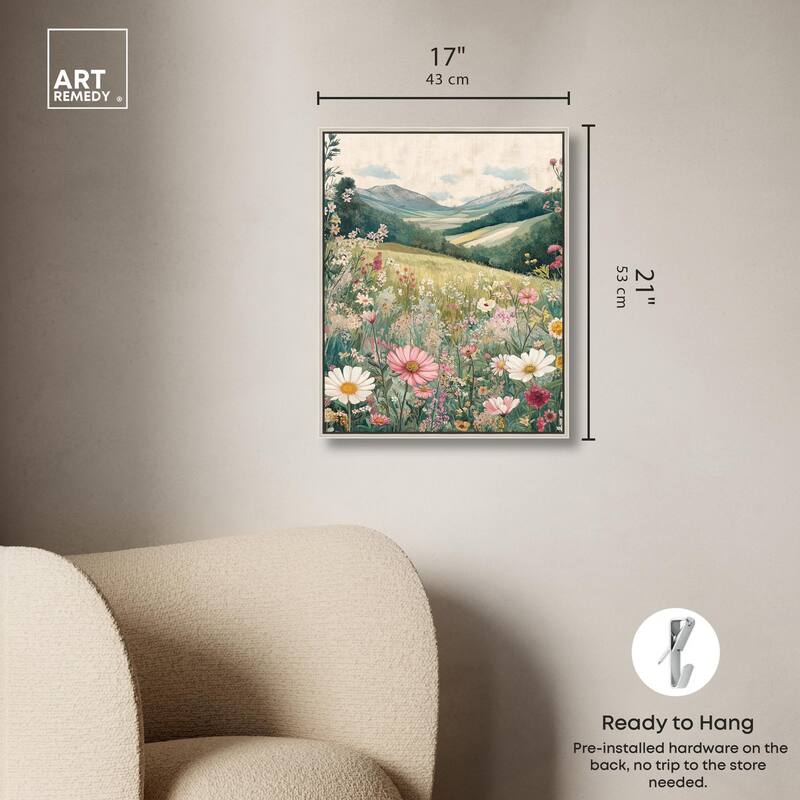 Floral Valley Vista Canvas by Art Remedy