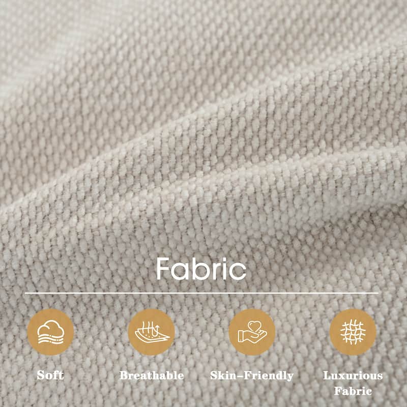 GDFStudio - Polyester 1-Seater 28.3" Chaise Lounge with Tufted Back and Arm