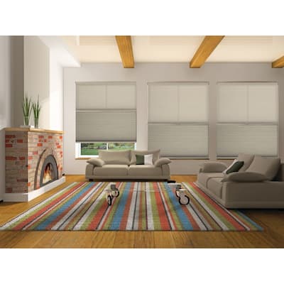 BlindsAvenue Cordless Day/Night Cellular Honeycomb Shade, 9/16" Single Cell, Fawn